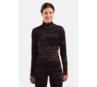Odlo Haut technique semi-zippé à motif en jacquard Merino Warm pour femme, XL, bordeaux