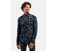 Odlo Haut technique semi-zippé à motif en jacquard Merino Warm pour homme, S, blue
