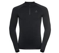 Odlo - Première couche technique col montant zippé - BL Top LS Half Zip Performance Warm Black Graphite Grey pour Homme - Taille XL - Noir Noir XL