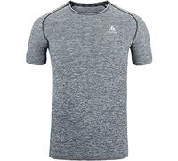 Odlo - T-shirt de course Crew Neck Essential Seamless - sans coutures, manches courtes - Gris M