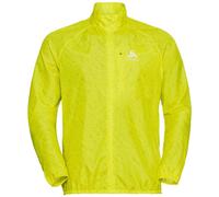 Odlo Jacket Zeroweight Print Homme Jaune fluo - Vestes coupe-vent et gilets de running hommes S