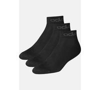 Odlo Lot de 3 paires de chaussettes invisibles Active, 39-41, noir