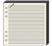 FICHES NOTES COMPACT BLANC Recharge - 11,5x16 cm - Lignées Blanc G