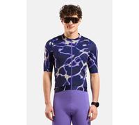 Odlo Maillot de cyclisme imprimé à zip intégral Zeroweight Pro Chill-Tec pour homme, L, violet
