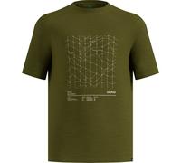 Odlo – T-shirt Merino Tencel Hyper Map Tee – ultraléger et respirant – Homme, Guacamole Mélange, XL