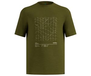 Odlo - Merino Tencel Hyper Map T-Shirt Crew Neck S/S - Haut en mérinos - M - guacamole melange