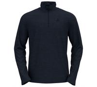 Odlo Homme T-shirt à manches longues avec fermeture éclair ROY, dark sapphire - black - stripes, M