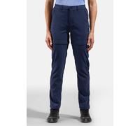 Odlo Pantalon de randonnée léger et convertible Ascent pour femme, 38, bleu marine