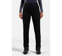 Odlo Pantalon de ski de fond coupe-vent Zeroweight X-Warm pour femme, M, noir