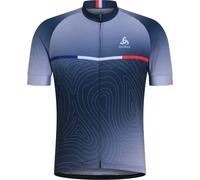 ODLO Performance S/s Jersey Tshirt S/u Collar S/s Full Zip - Homme - Bleu - taille XL- modèle 2026