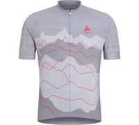 ODLO Performance S/s Jersey Tshirt S/u Collar S/s Full Zip - Homme - Gris - taille L- modèle 2025