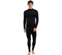 Odlo - Première couche technique demi-zippée - Performance Warm Baselayer Top Turtle Neck Half Zip M Black - Taille M - Noir Noir M