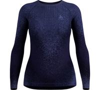 Odlo - Women's BL Top Crew Neck L/S Perf. Warm Blackcomb - Sous-vêtement synthétique - L - skipper blue