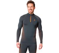 ODLO Performance Warm Eco Bl Top Turtle Neck L/s Half Zip - Homme - Gris - taille S- modèle 2024