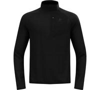 Odlo - Polaire stretch en laine de mérinos - Mid Layer 1/2 Zip Ascent Black pour Homme en Laine - Taille M - Noir Noir M