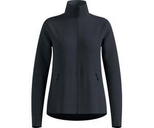 Odlo - Polaire zippée - Mid Layer Full Zip Essential Grid Fleece W Black Melange pour Femme - Taille XS - Noir Noir XS