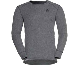 Odlo - Première couche technique - BL Top Crew Neck LS Active Warm Eco M Steel Grey Melange pour Homme - Taille S - Gris Gris S