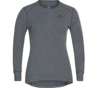 Odlo - Première couche technique - BL Top Crew Neck LS Active Warm Eco W Steel Grey Melange pour Femme - Taille S - Gris Gris S