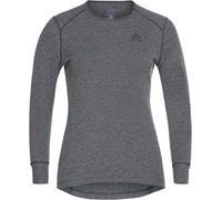 Odlo - Première couche technique - BL Top Crew Neck LS Active Warm Eco W Steel Grey Melange pour Femme - Taille M - Gris Gris M