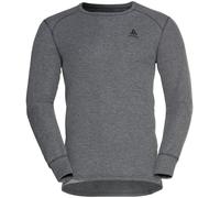 Odlo - Première couche technique - BL Top Crew Neck LS Active Warm Odlo Steel Grey Melange pour Homme - Taille XL - Gris Gris XL