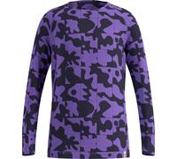 Odlo - Première couche technique - BL Top Crew Neck LS Active Warm Patterned Kids Afterparty - Taille Enfant 104 cm - Violet Violet 104 cm