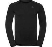 Odlo - Première couche technique - BL Top Crew Neck LS Performance Warm Eco M Black/Graphite Grey pour Homme - Taille L - Noir Noir L