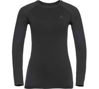 Odlo - Première couche technique - BL Top Crew Neck LS Performance Warm Eco W Black/Graphite Grey pour Femme - Taille XS - Noir Noir XS