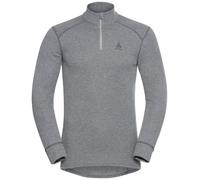 Odlo - Première couche technique - BL Top Turtle Neck LS Half Zip Active Warm Eco M Steel Grey Melange pour Homme - Taille L - Gris Gris L
