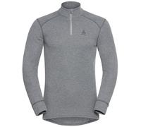 Odlo - Première couche technique - BL Top Turtle Neck LS Half Zip Active Warm Eco M Steel Grey Melange pour Homme - Taille S - Gris Gris S