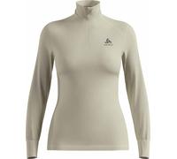 Odlo - Première couche technique - BL Top Turtle Neck LS Half Zip Active Warm Eco W Agate Gray pour Femme - Taille XS - Beige Beige XS