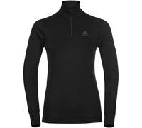 Odlo - Première couche technique - BL Top Turtle Neck LS Half Zip Active Warm Eco W Black pour Femme - Taille L - Noir Noir L