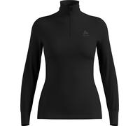 Odlo - Première couche technique - BL Top Turtle Neck LS Half Zip Active Warm Eco W Black pour Femme - Taille M - Noir Noir M