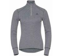 Odlo - Première couche technique - BL Top Turtle Neck LS Half Zip Active Warm Eco W Steel Grey Melange pour Femme - Taille L - Gris Gris L