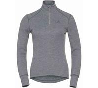 Odlo - Première couche technique - BL Top Turtle Neck LS Half Zip Active Warm Eco W Steel Grey Melange pour Femme - Taille XS - Gris Gris XS