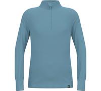 Odlo - Première couche technique - BL Top Turtle Neck LS Half Zip Active Warm Kids Provincial Blue - Taille Enfant 116 cm - Bleu Bleu 116 cm