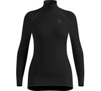 Odlo - Première couche technique - BL Top Turtle Neck LS Half Zip Active X-Warm Eco W Black pour Femme - Taille XS - Noir Noir XS