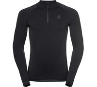 Odlo - Première couche technique col montant zippé - BL Top Turtle Neck LS Half Zip Performance Warm Eco M Black/Graphite Grey pour Homme - Taille XL Noir XL
