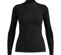 Odlo - Première couche technique en laine de mérinos - BL Top Crew Neck LS Seamless Performance W Black pour Femme en Laine - Taille S - Noir Noir S