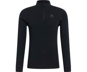 Odlo - Première couche technique en laine de mérinos - BL Top Turtle Neck LS Half Zip Merino 260 M Black pour Homme en Laine - Taille L - Noir Noir L