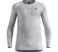 Odlo - Première couche technique - Odlo X POW BL Top Crew Neck LS Active Warm Printed M Silver Grey pour Homme - Taille S - Gris Gris S