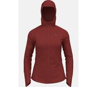 Odlo Pull à capuche à fermeture zippée Ascent Performance Wool Warm pour femme, S, rouge