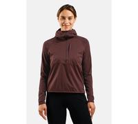 Odlo Pull à capuche coupe-vent sans coutures Zeroweight Pro Performance Wool pour femme, M, bordeaux