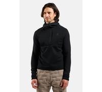 Odlo Pull à capuche coupe-vent sans coutures Zeroweight Pro Performance Wool pour homme, S, noir