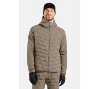 Odlo Pull à capuche hybride zippé Zeroweight Insulator pour homme, XXL, beige