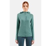 Odlo Pull à capuche léger à fermeture zippée Ascent Performance Wool 125 pour femme, L, vert