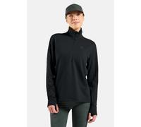 Odlo Pull de running semi-zippé Essentials Thermal pour femme, XL, noir