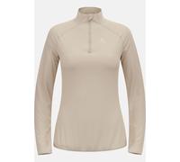 Odlo Pull de running semi-zippé Zeroweight Warm 2.0 pour femme, XL, beige