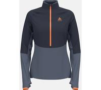 Odlo Pull demi-zippé Descent Ceramiwarm pour femme, S, blue