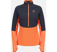 Odlo Pull demi-zippé Descent Ceramiwarm pour femme, S, orange