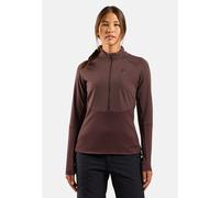 Odlo Pull demi-zippé Descent Ceramiwarm pour femme, XS, bordeaux